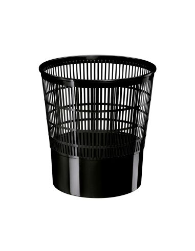 Papelera Plastico Cep Ecoline Rejilla Negra 16 Litros 30X30X31,7 Cm