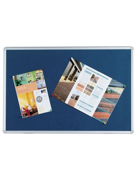 Tablero De Anuncios Q-Connect Mural Grande Fieltro Azul 120X90 Cm
