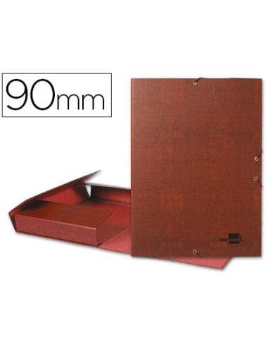 Carpeta Proyectos Liderpapel Folio Lomo 90Mm Carton Forrado Cuero