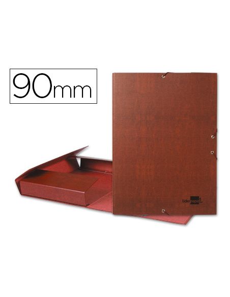 Carpeta Proyectos Liderpapel Folio Lomo 90Mm Carton Forrado Cuero
