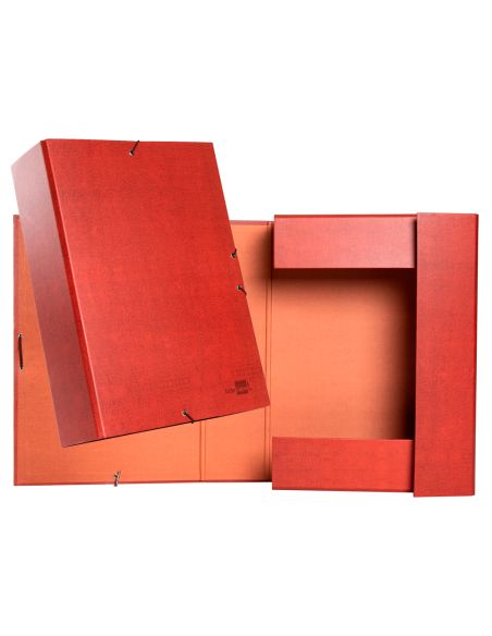 Carpeta Proyectos Liderpapel Folio Lomo 90Mm Carton Forrado Cuero
