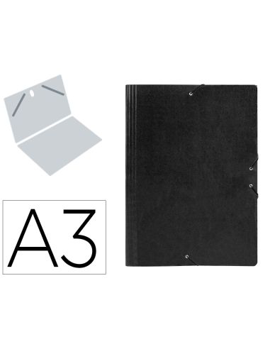 Carpeta Planos Liderpapel A3 Carton Gofrado N 12 Negro