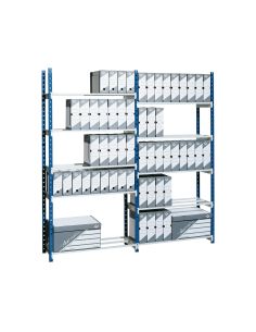 Estanteria Paperflow Metalica Azul 5 Estantes Guiasmetal Ultrarresistentes 180 Kgpor Estante 200X100X35 Cm 2