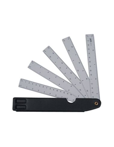 Escala Pardo Abanico 10 Escalas 15 Cm Con Estuche Similpiel