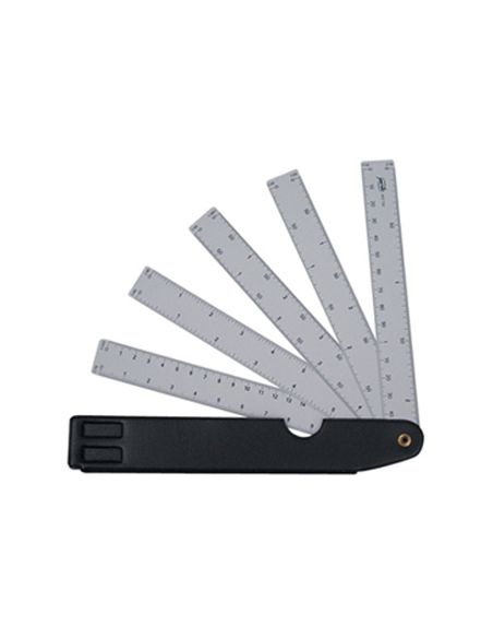 Escala Pardo Abanico 10 Escalas 15 Cm Con Estuche Similpiel