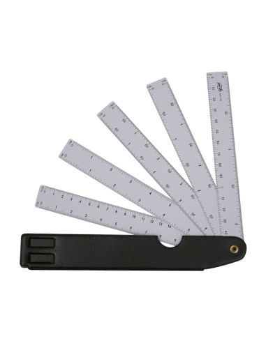 Escala Pardo Abanico 10 Escalas 15 Cm Con Estuche Similpiel