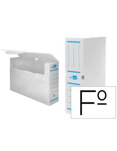 Caja Archivo Definitivo Plastico Liderpapel Lomo 100 Mm Blanco 360X100X260 Mm