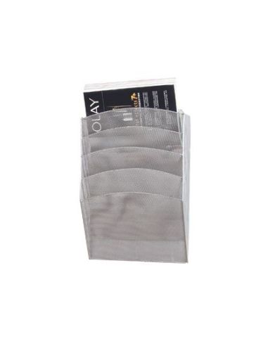 Expositor Mural Q-Connect De Pared 5 Bandejas Din A4 Plateado 9,3X31,5X44 Cm|Libreriasalesiana