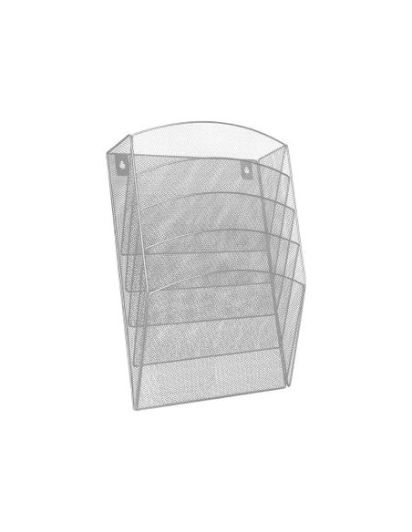 Expositor Mural Q-Connect De Pared 5 Bandejas Din A4 Plateado 9,3X31,5X44 Cm|Libreriasalesiana