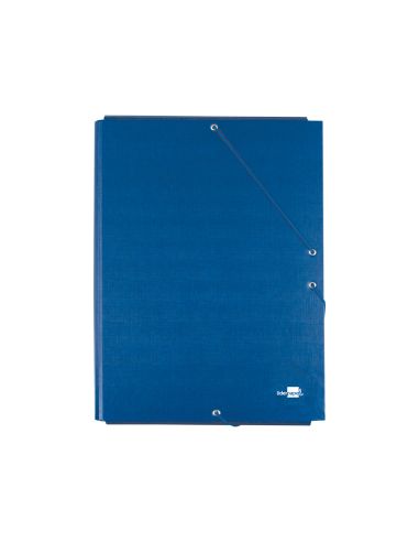 Carpeta Liderpapel Gomas Tres Solapas Carton Forrado Folio Color Azul