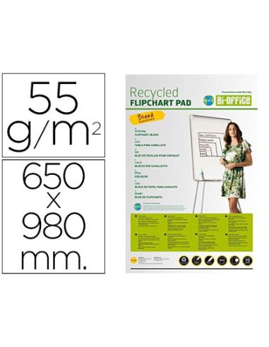 Bloc Congreso Bi-Office Papel Reciclado 650X980 Mm 20 Hojas 55G/M2