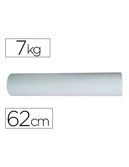 Papel Kraft Liderpapel Bobina Ancho 62 Cm Longitud 250 Mt Peso 7 Kg Gramaje 50 Gr Blanco