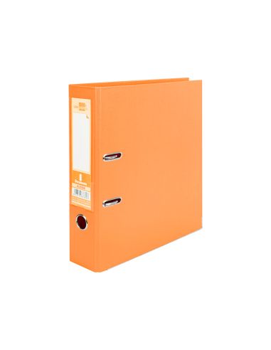 Archivador De Palanca Liderpapel A4 Documenta Forrado Pvc Con Rado Lomo 75Mmnaranja Compresor Metalico