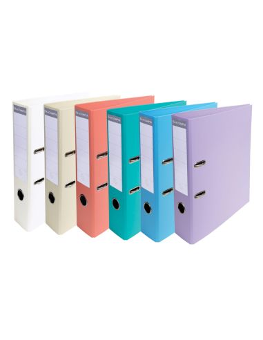 Archivador De Palanca Exacompta Carton Forrado Pvc Din A4 Colores Pasteles Surtidos Lomo 70 Mm Con