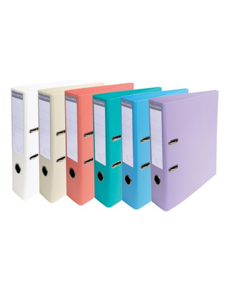 Archivador De Palanca Exacompta Carton Forrado Pvc Din A4 Colores Pasteles Surtidos Lomo 70 Mm Con