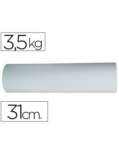 Papel Kraft Liderpapel Bobina Ancho 31 Cm Longitud 250 Mt Peso 3,5 Kg Gramaje 50 Gr Blanco