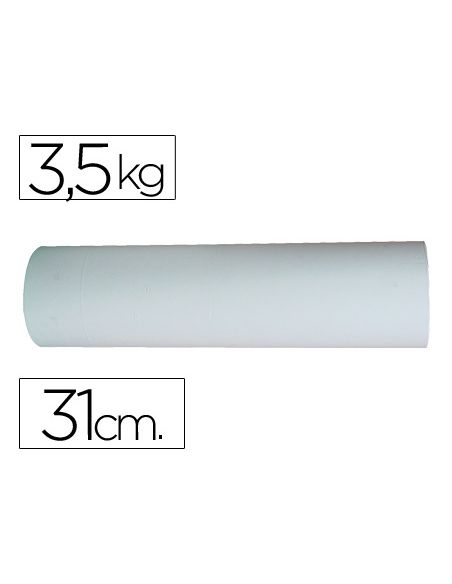 Papel Kraft Liderpapel Bobina Ancho 31 Cm Longitud 250 Mt Peso 3,5 Kg Gramaje 50 Gr Blanco