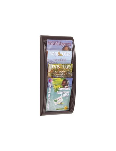 Expositor Mural Paperflow Din A4 Negro 4 Casillas 650X290X95 Mm|Libreriasalesiana
