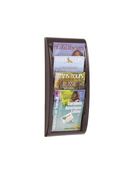 Expositor Mural Paperflow Din A4 Negro 4 Casillas 650X290X95 Mm|Libreriasalesiana