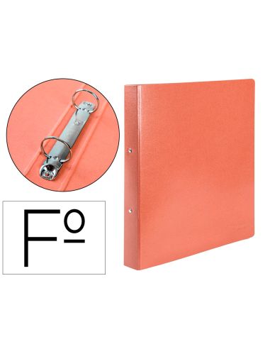 Carpeta De 2 Anillas 25Mm Redondas Liderpapel Folio Carton Cuero