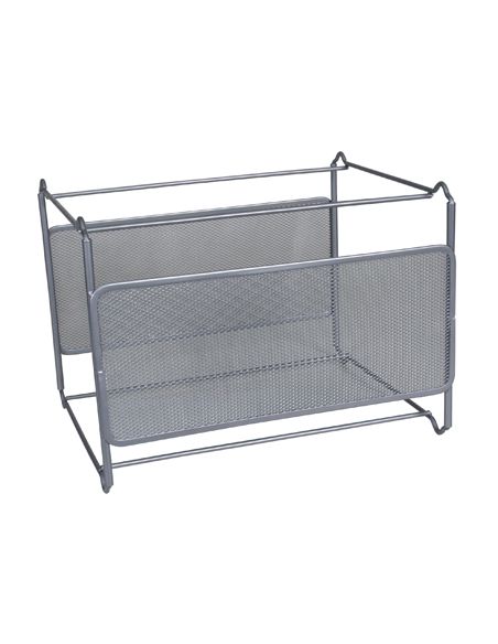 Soporte Para Carpetas Colgante Q-Connect Kf00832 Rejilla Plata Metalico 335X285X250 Mm Para Carpetas Din A4