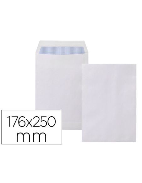 Sobre Liderpapel Bolsa N.15 Blanco B5 176X250 Mm Tira De Silicona Caja De 500 Unidades