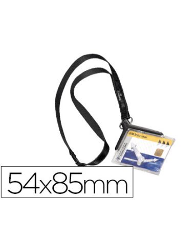 Identificador Con Cordon Plano Durable Acrilico Diagonal 54X85Mm