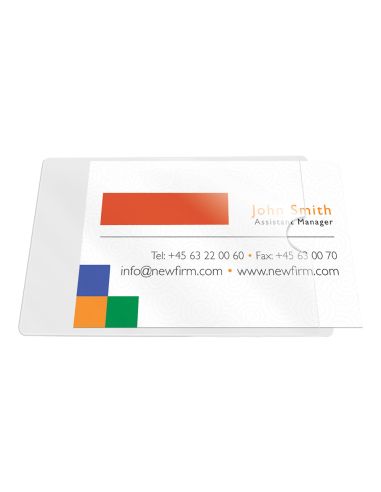 Funda Autoadhesiva Q-Connect Para Tarjetas De Visita 60X95Mm Pack De 10 Unidades
