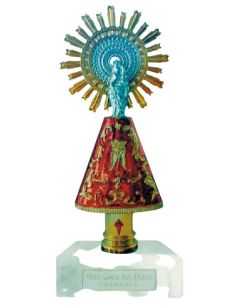 Virgen Del Pilar Decorada B.Blanca 18,2X6Cm