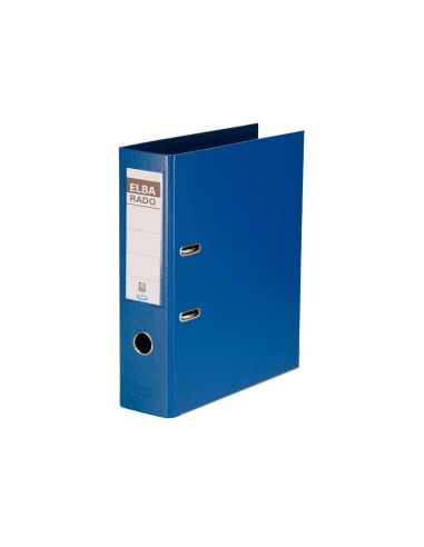 Archivador De Palanca Elba Carton Forrado Din A4 Azul Lomo De 80 Mm Rado Plast