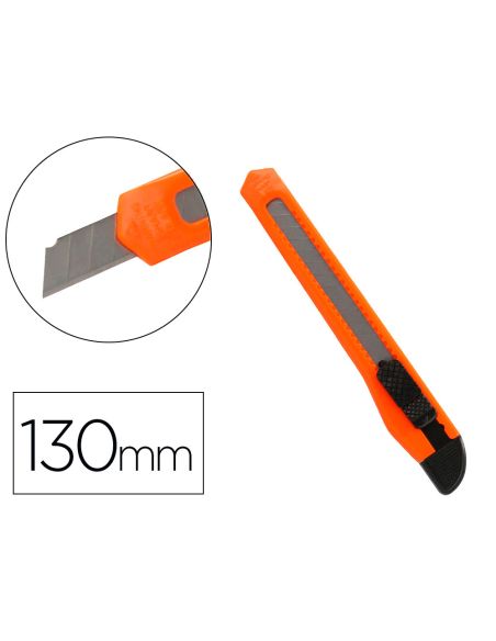 Cuter Q-Connect Plastico Estrecho Cuchilla 9 Mm Xd-05 Con Clip Blister 1 Unidad