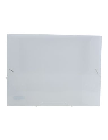 Carpeta Liderpapel Portadocumentos Gomas 36934 Polipropileno Din A4 Transparente Translucido Lomo 25 Mm