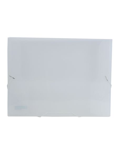 Carpeta Liderpapel Portadocumentos Gomas 36934 Polipropileno Din A4 Transparente Translucido Lomo 25 Mm