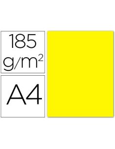 Cartulina Guarro Din A4 Amarillo Canario 185 Gr Paquete 50 Hojas