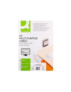 Etiqueta Adhesiva Q-Connect Kf10652 Tamaño 96,5X42,3 Mm Fotocopiadora Laser Ink-Jet Caja Con 100 Hojas Din A4 2