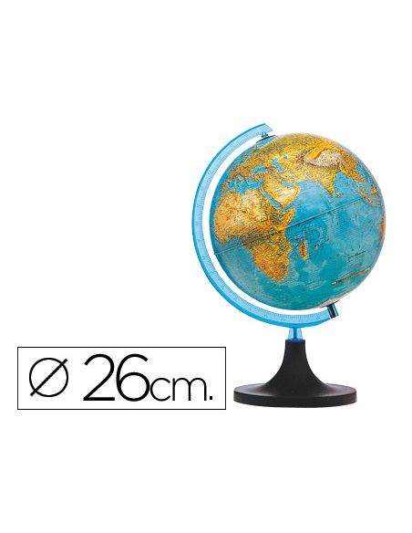 Globo Terraqueo Con Luz Modelo Elite/2 Diametro 26 Cm