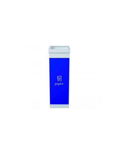 Contenedor Papelera Reciclaje Paperflow Con Tapa Poliestireno Para Papeles 60 L 76X36,3X26,3 Cm
