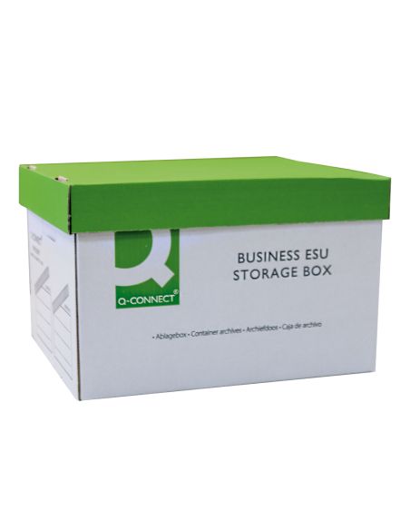 Cajon Q-Connect Carton Para 3 Cajas Archivo Definitivo A4 Lomo 100 Mm Montaje Automaticomedidas Interior 327X387X250Mm