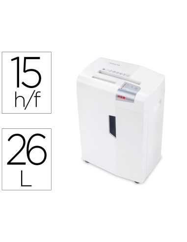 Destructora De Documentos Hsm Shredstar X15 Capacidad De Corte 15H En Particulas Destruye Grapas Clips Cd Y Tarjetas