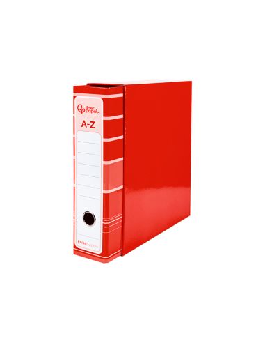 Archivador De Palanca Liderpapel A4 Filing System Forrado Sin Rado Lomo 80Mm Rojocon Caja Y Compresor Metalico