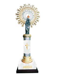 Virgen Del Pilar Columna Bocel Blanca 59 Cm