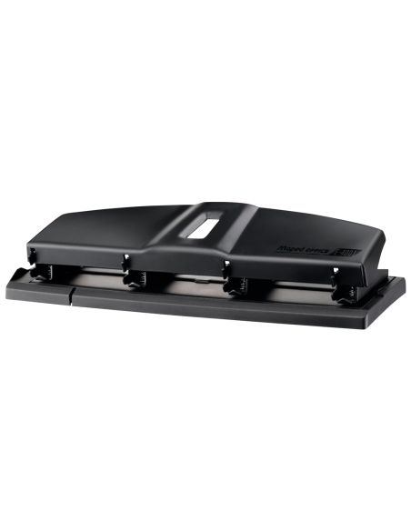 Taladrador Maped Essentials Metal 4 Taladros Capacidad 12 Hojas Color Negro