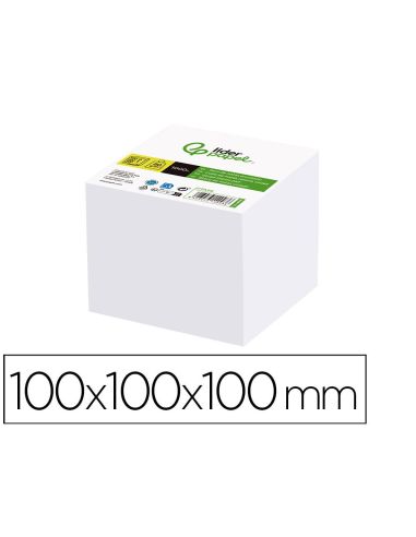 Taco Papel Liderpapel Encolado Blanco 1000 Hojas 100X100X100 Mm 80 Gr|Libreriasalesiana