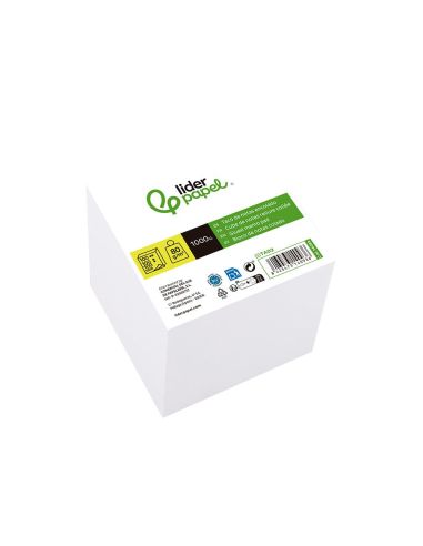 Taco Papel Liderpapel Encolado Blanco 1000 Hojas 100X100X100 Mm 80 Gr|Libreriasalesiana