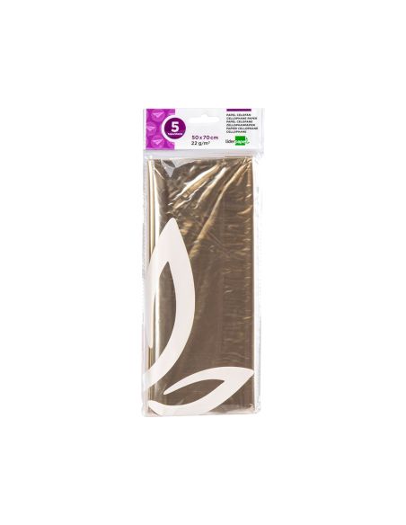 Papel Celofan Liderpapel 50X70 Cm 22G/M2 Bolsa De 5 Hojas Transparente
