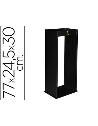 Cenicero Metalico Con Rejilla Para Arena Negro 77X24,5X30 Cm