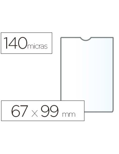 Funda Portadocumento Esselte Plastico Transparente 140 Micras Tamaño 67X99 Mm