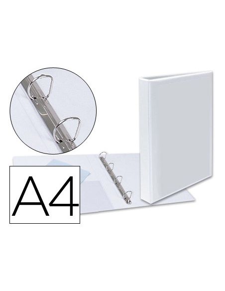 Carpeta Canguro 4 Anillas Mixtas 25Mm Esselte A4 Plastico Blanca