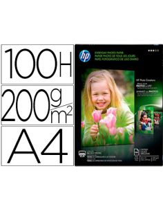Papel Fotografico Hp Din A4 Semi Glossy 200 Gr Paquete De 100 Hojas