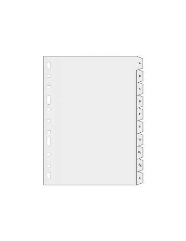 Separador Alfabetico Multifin 3005 Plastico Folio Natural 20 Pestañas 215X310 Mm